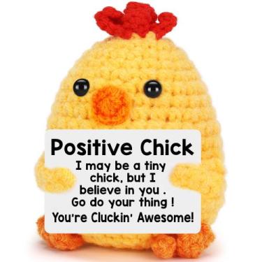 Imagem de Boneca de Crochê Motivacional Mini Positive Chick - BDAyption
