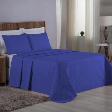 Imagem de Colcha SUPER KING matelase ultrassonico 170 fios - SAFIRA ENXOVAIS, Az