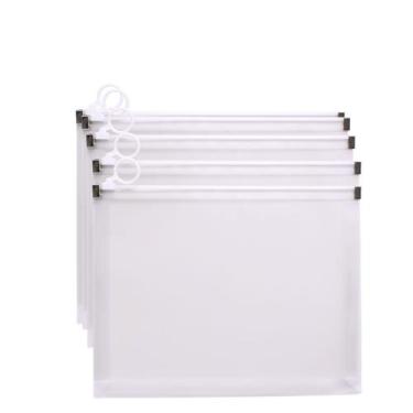 Imagem de Kit C/5 Pasta Zip Bag Mult Polipropileno 33x24,5Cm Cristal - Yins