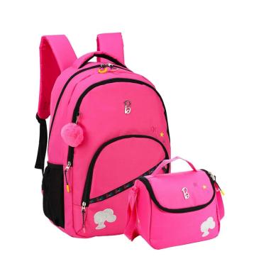 Imagem de Mochila Barbie Reforçada Poliéster 02 Bolsos Alças Acolchoadas 55x35x17 cm