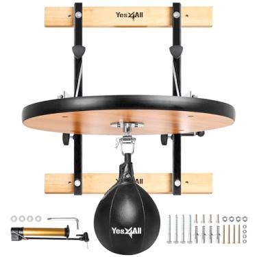 Imagem de Yes4All Bolsa plataforma ajustável de 61 cm com bolas de velocidade atualizadas, kit completo de treinamento de boxe para montagem na parede