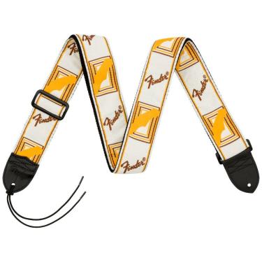 Imagem de Correia Fender Branco Marrom Amarelo Mono Strap