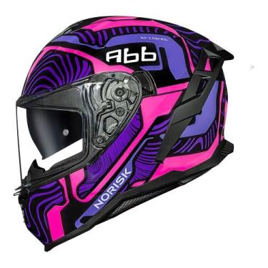 Imagem de Capacete Norisk Strada II Fusion Preto Roxo e Rosa, 58