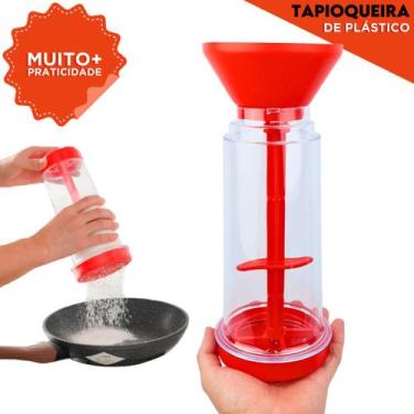 Imagem de Tapioqueira Peneira e Armazena Polvilhador Várias Cores Kaftor, Preto,