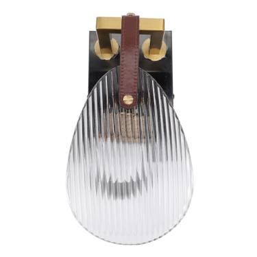 Imagem de AYNEFY Lâmpada de Lavagem Elegante Com Abajur de Vidro Estruturado para o Espelho do Banheiro do Quarto, Luz Quente de 5w