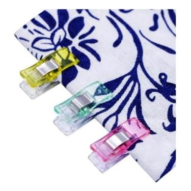 Imagem de 25 Clips Pregador Ou Grampo Para Costura Quilting Colorido Mini Newz Tecido Plástico Resistente Esses Prendedores São Perfeitos Para Fixar Tecidos E Outros Materiais Durante Seus Projetos