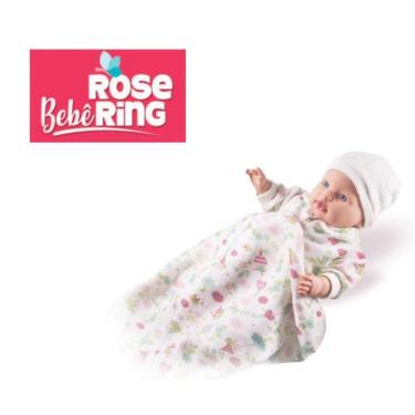 Imagem de Boneca Bebê Menina Rose Ring Som Sonoro e Carteirinha - Milk Brinquedo