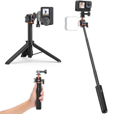 Imagem de VRIG Tripé extensível de 53 cm para GoPro com cabeça esférica de 360°, tripé portátil Vlog Selife Stick para DJI OSMO Action 5Pro/4/3, GoPro Max Hero 13 12 11 10 9 8 7 6 5/Insta 360 Ace Pro