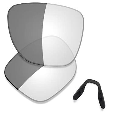 Imagem de SAUCER Lentes de reposição premium e protetores de nariz para óculos de sol Oakley Crossrange XL OO9360 de alta defesa - Ativação fotocromática