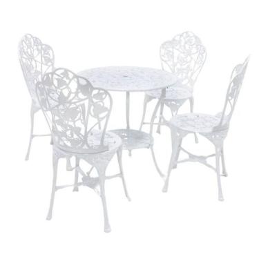 Imagem de Jogo Conjunto de Mesa Hera com Cadeiras sem Braços Aluminio Fundido pa