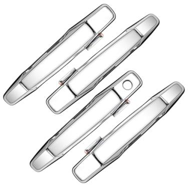 Imagem de FAERSI 4 peças maçaneta externa da porta dianteira traseira do motorista e do lado do passageiro substituições para Cadillac Escalade Chevy Silverado GMC Sierra Yukon Pickup Truck SUV 2007 2008 2009 2010 2011 2012 2013