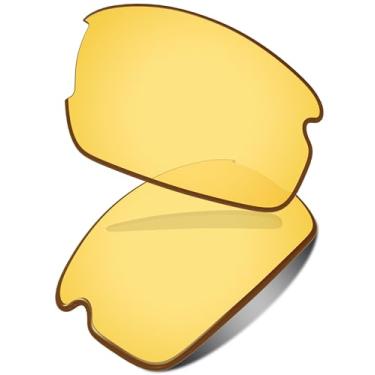 Imagem de Vonxyz Lentes de reposição para óculos de sol Oakley Flak 2.0 Asian Fit (AF) OO9217 - Amarelo de alta intensidade