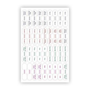 Imagem de Etiqueta Adesivo Organizador Cabos E Fios Bateria Eletrônica