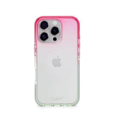 Imagem de Customic Capinha Case Capa para Celular iPhone 16 Pro (6.3"), Impactor Flex Antibactéria Anti Impacto Proteção Militar 2 metros contra quedas, Rosa e Verde