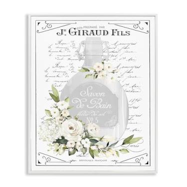Imagem de Stupell Industries Sabonete de banho branco francês emoldurado com design de arte giclée por Lettered and Lined, 20 x 16