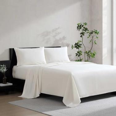 Imagem de Vera Wang - Conjunto de lençóis King Size, absorvente de umidade e algodão refrescante, leve para conforto durante todo o ano - Lençóis de cama com fronhas combinando e lençol com elástico (Cool