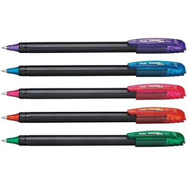 Imagem de Pentel Caneta Gel Energel Makkuro 0.7 mm Kit 5 Cores Multicolorido SM/BL417-CR5