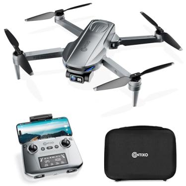 Imagem de Contixo Drone Gimbal F28 Premium de dois eixos para adultos, câmera com zoom 4K, motor sem escovas, voo de 23 minutos, GPS preciso, retorno automático, Follow Me, FPV grande angular de 110°, drone