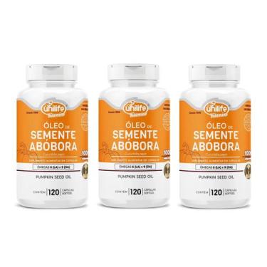 Imagem de Kit 3 Óleo De Semente de Abóbora - Unilife - 120 capsulas