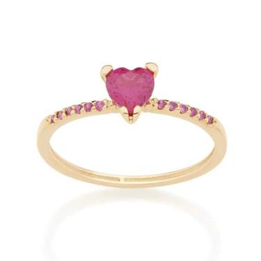 Imagem de Anel Rommanel Solitário Zircônias Folheado a Ouro 512728, 14