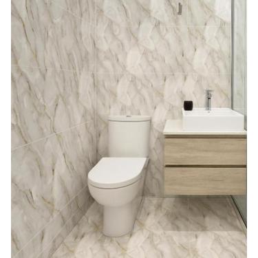 Imagem de Piso Adesivo para Banheiro Box Chão e Parede Mármore - IC Decor