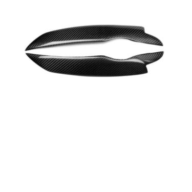 Imagem de 2 peças de acabamento de sobrancelha para farol dianteiro de fibra de carbono real para carro compatível com Volkswagen Golf 5 MK5 Sagitar 2006-2011 A,B Modelo(Black A)
