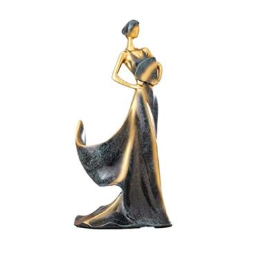 Imagem de Ganchos de pesca dançando meninas único rack de vinho vintage suporte de garrafa copo de vinho pendurado suporte de secagem organizador na bancada enfeite de mesa estátua anzóis de peixe (cor: B