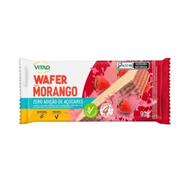 Imagem de Wafer Integral Morango Zero 90g - Vitao