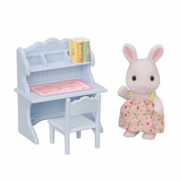 Imagem de Figura e Conjunto - Sylvanian Families - Escrivaninha - Menina Coelho Neve - Epoch Magia