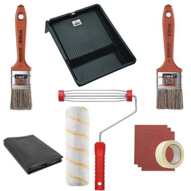 Imagem de Rolo Pintura + Garfo + Trincha 38Cm E 50Mm + Bandeja 2,7L