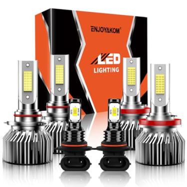 Imagem de ENJOYAKOM Compatível com Ford F150 2015 2016 2017 2018 2019 2020 Kits Combo de Lâmpadas de Faróis de Nevoeiro, Instalação Direta 1:1 Tamanho Substituto Lâmpada Super Brilhante, Pacote com 6