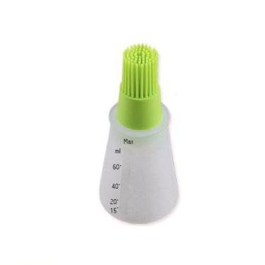 Imagem de Escova de garrafa de óleo de silicone para óleo/mel/molho, pincel de garrafa de molho para regar pastelaria, churrasco - 1 peça, verde