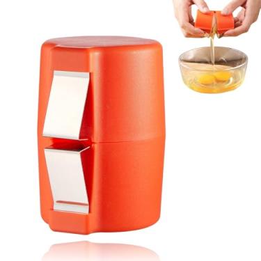 Imagem de Abridor de casca de ovo, ferramenta separadora de ovos para cozinha, ferramenta de rachadura de descascador de ovos inoxidável (laranja)