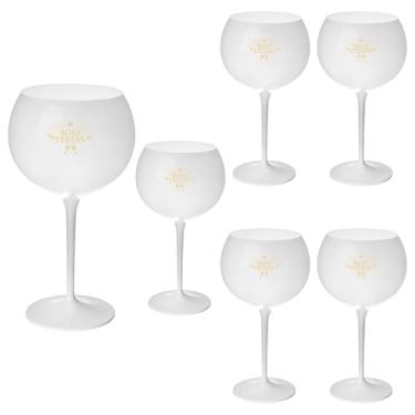 Imagem de Taça Acrílico 600ml Premium Taça Gin Boas Festas 6pçs (BRANCO)