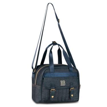 Imagem de Lancheira Térmica Transversal Rebecca Bonbon Jeans Escolar Trabalho Faculdade Passeio