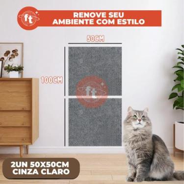 Imagem de Kit 2 Arranhadores Adesivo 50cm x 50cm - Arranhador Para Gatos Adesivo