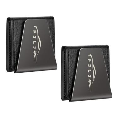 Imagem de PJLJY Pacote com 2 almofadas de cinto de segurança de couro, posicionador de alça de ombro macio para crianças adultas, capa de cinto de segurança de veículo atualizada para Easy Adujust