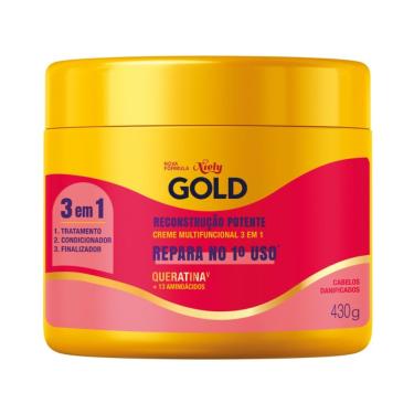 Imagem de Creme Multifuncional 3 em 1 Niely Gold Reconstrução Potente 430g
