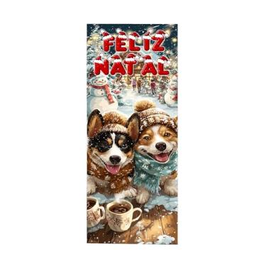 Imagem de Sublifestas Capa de Porta decorativa Natal Petz, Veste facil