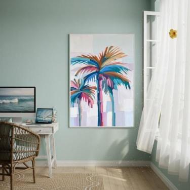 Imagem de Quadro Decorativo Arte Inspirada Palmeiras -70X50Cm - Quadros On-Line