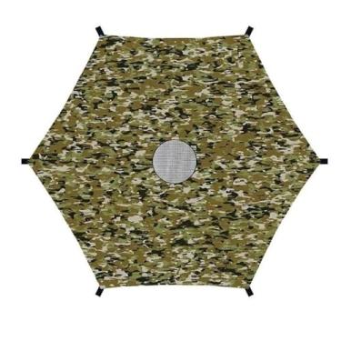 Imagem de HYUIO Cobertura de barraca trampolim trampolim teto para 6 polos trampolim redondo trampolim toldo para exterior para exterior