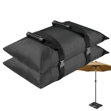 Imagem de Sacos de areia resistentes - Sacos de areia com base de guarda-chuva portátil para barraca | Perna de barraca fixa bolsa de areia acessórios de acampamento ao ar livre resistentes para praia