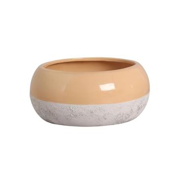 Imagem de Bacia De Cerâmica Rustica (p) Esmaltada Nude Para Cuia 18 - Planta, Jardim, Bacia Cerâmica