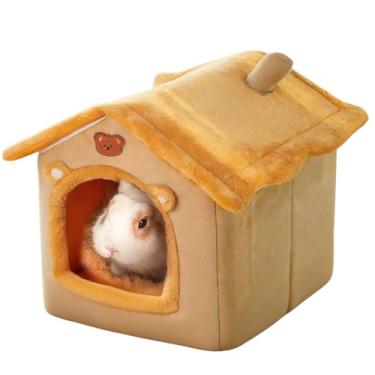 Imagem de Copfeu Ninho de coelho: cama de algodão confortável e quente engrossada no inverno, cama fofa e lavável, adequada para coelhos, porquinhos-da-índia, chinchilas e outros animais de estimação pequenos