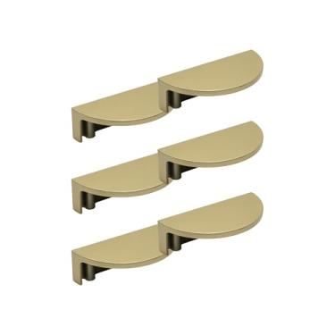 Imagem de Puxador Concha Para Gavetas Portas Pz 1090 Next Concha (6, Dourado Fosco)