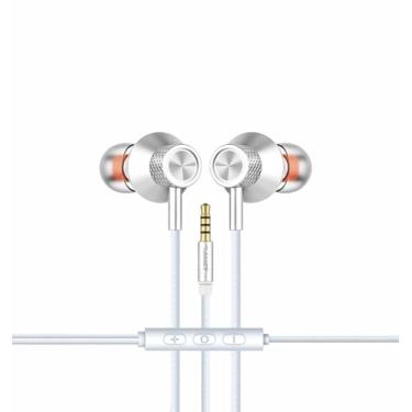 Imagem de Amet Fone de Ouvido Com Microfone, Com fio Auxiliar P2 3,5mm, Sound Link, 1.2 metros, Intra-auricular, Drivers de 10mm, Encaixe Confortável, Som Potente, Garantia 1 Ano