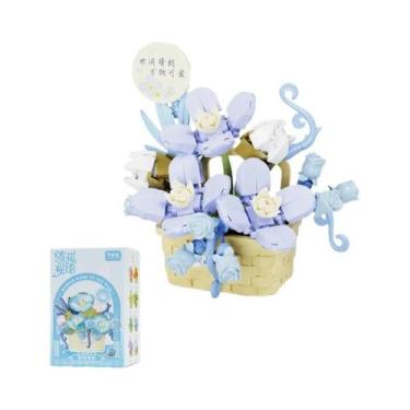 Imagem de Blocos De Montar Criativos Para Crianças, Modelo De Cesta De Flores Em