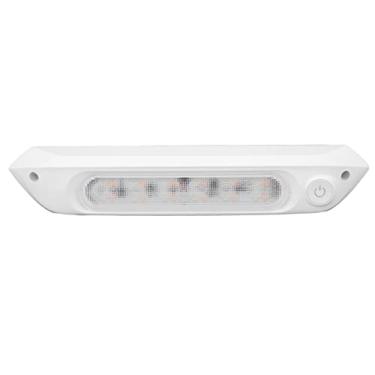 Imagem de Dioche Luz de Varanda LED RV, 12 SMD Branco e 12 Luz de Tira SMD âmbar, à Prova de Ferrugem, Utilitária para Iate, Caravana, Barco, Trailer, ônibus (Concha Branca)