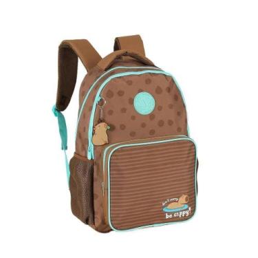 Imagem de Mochila de costas luxcel up4you be capy verde, M, Marrom
