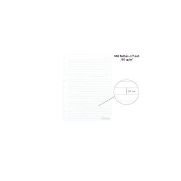 Imagem de Refil c/ 100 Folhas Pautadas 90g Grandes Caderno Inteligente